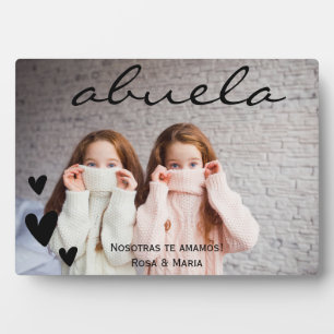 Abuela We Love You Personnalisé Photo Plaque