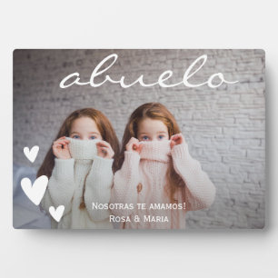 Abuelo We Love You Personnalisé Photo Plaque