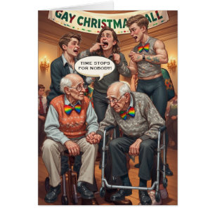 Abus des personnes âgées gays : Carte de Noël LGBT