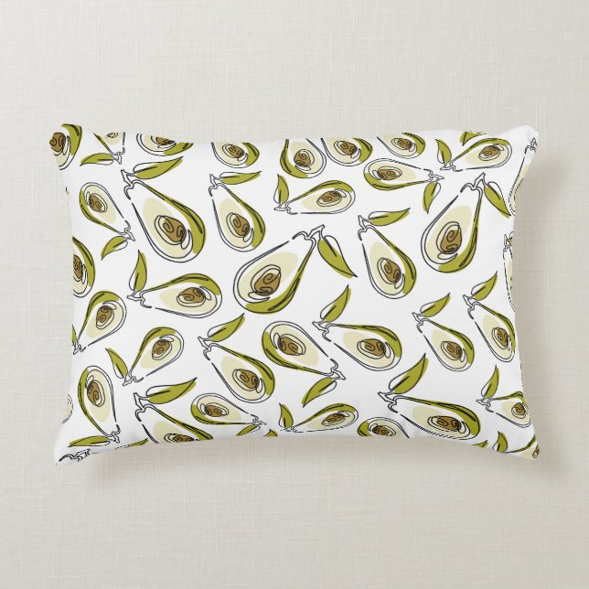 Accent Coussin est doté d'un adorable Avocado. (Devant)