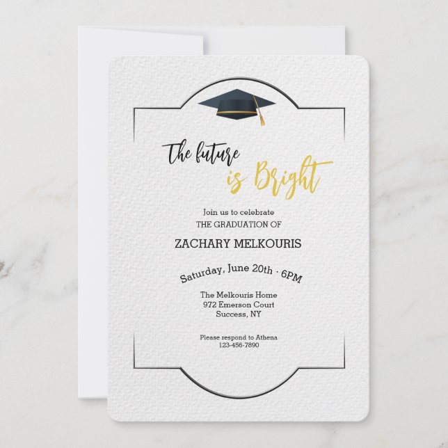 Accent Elements Graduation Invitation (Devant)