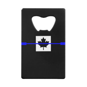 Accent mince de la ligne bleue sur le drapeau cana