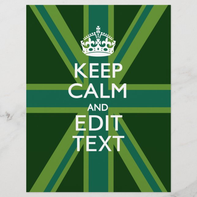 Accent Vert Gardez Le Calme Et Votre Texte Union J (Devant)