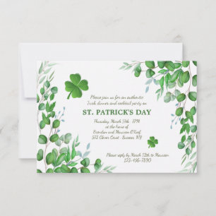 Accents feuille Invitation de la Saint-Patrick