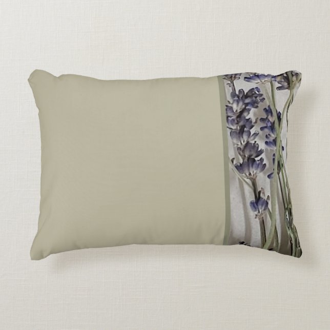 Accentué Avec Lavender Lumbar Coussin (Devant)