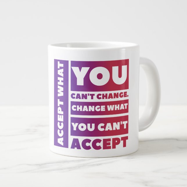 Accepter - Cadeau Jumbo Mug (Devant droit)