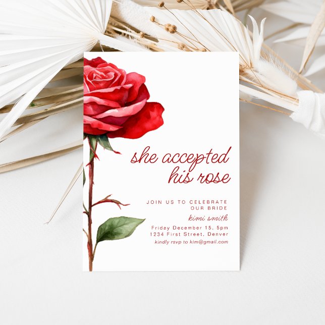Accepter cet Invitation Rose Bachelorette Party (Créateur téléchargé)