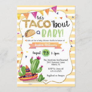 Accès de taco 'une invitation de baby shower
