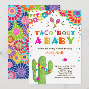 Accès de taco une invitation de baby shower de