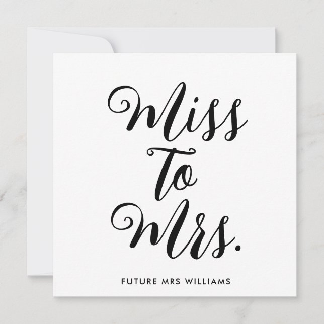 Accessoire de mariage moderne Miss to Mrs Banner (Devant)