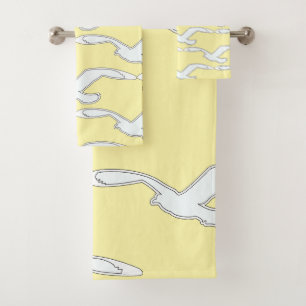 Accessoire de salle de bain Oiseau en vol Jaune