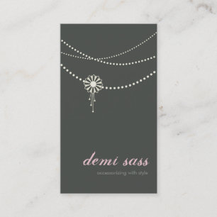 Accessoires de bijoux carte de visite tendance