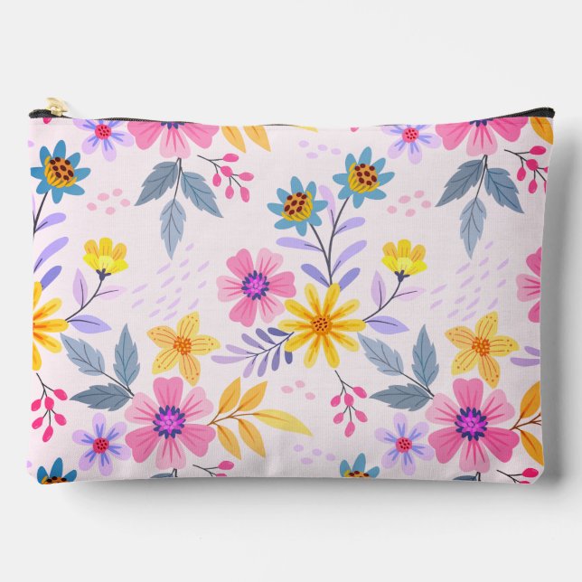 Accessoires Pochette à crayons Fleurs rétro Florales (Recto)