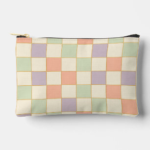 Accessoires Pochette à fermeture éclair à carreaux pastel