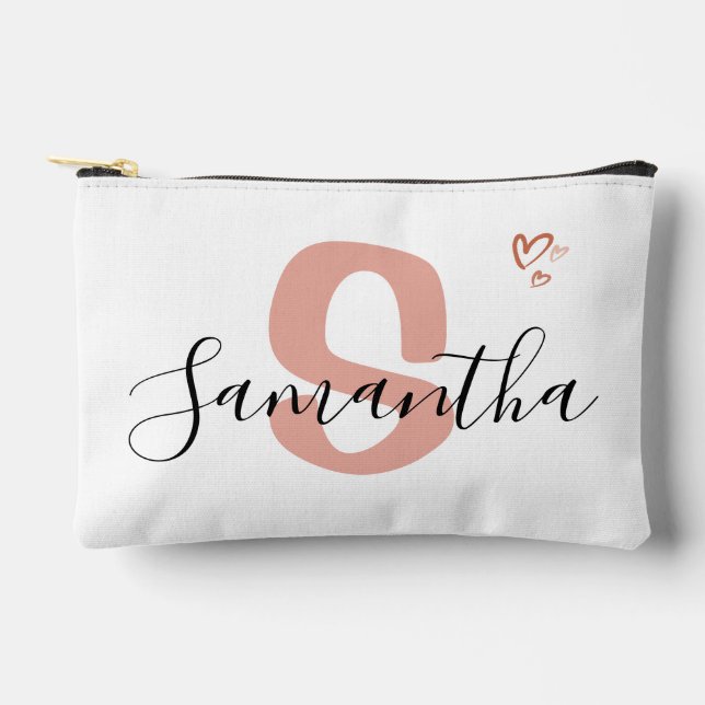 Accessoires Pochette à fermeture éclair à monogramme personnal (Recto)