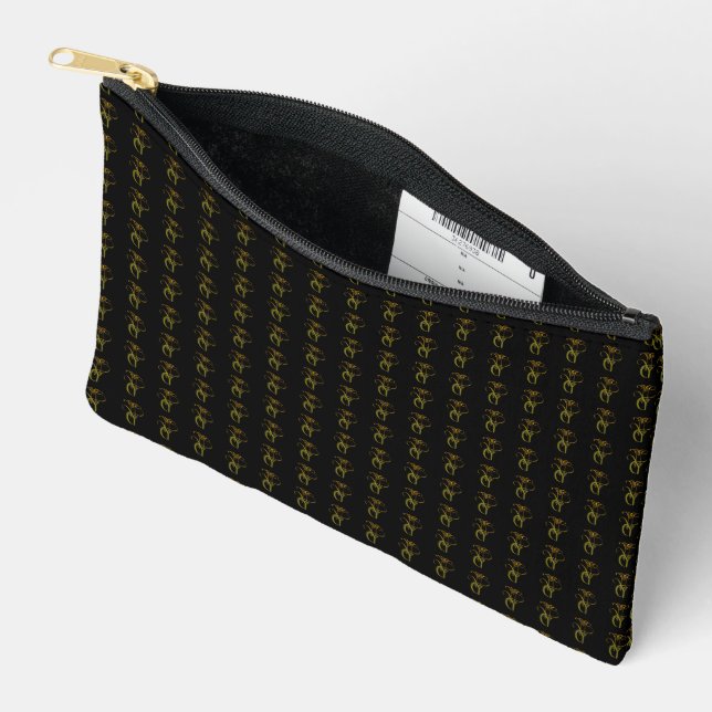Accessoires Pochette à fermeture éclair à motif monogramme Or  (Ouvrir)