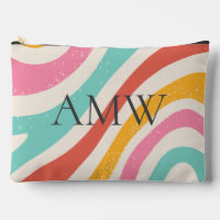 Pochette à fermeture éclair avec monogramme et ray