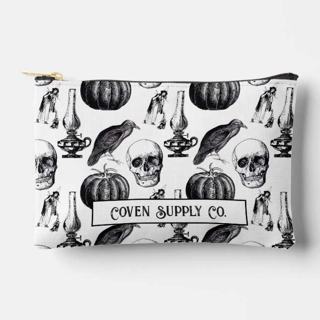 Accessoires Pochette à fermeture éclair Crâne & Sorcière (Recto)