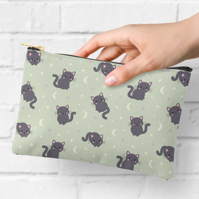 Accessoires Pochette à fermeture éclair Sage Chat Gris Mignon (Créateur téléchargé)