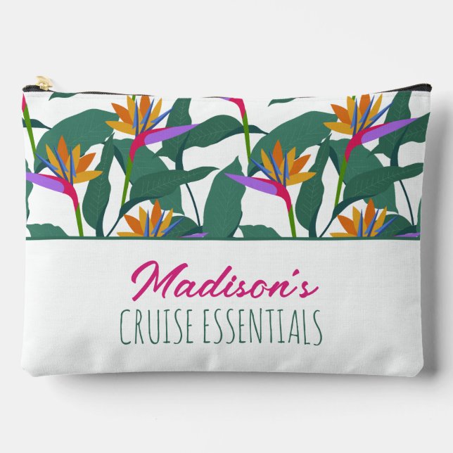 Accessoires Pochette à fermeture éclair tropicale de croisière (Recto)