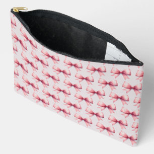 Accessoires Pochette Accessoire à Motif de Nœud Rose Poudré