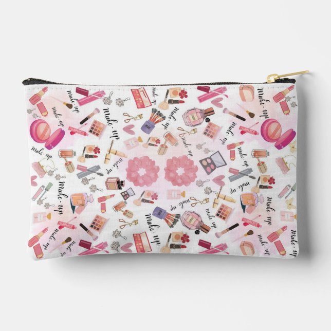 Accessoires Pochette Accessoire à Motif d'Icone de Maquillage  (Verso)