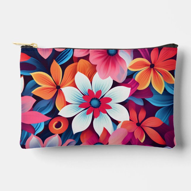 Accessoires Pochette Accessoire à Motif Floral Mignon (Recto)
