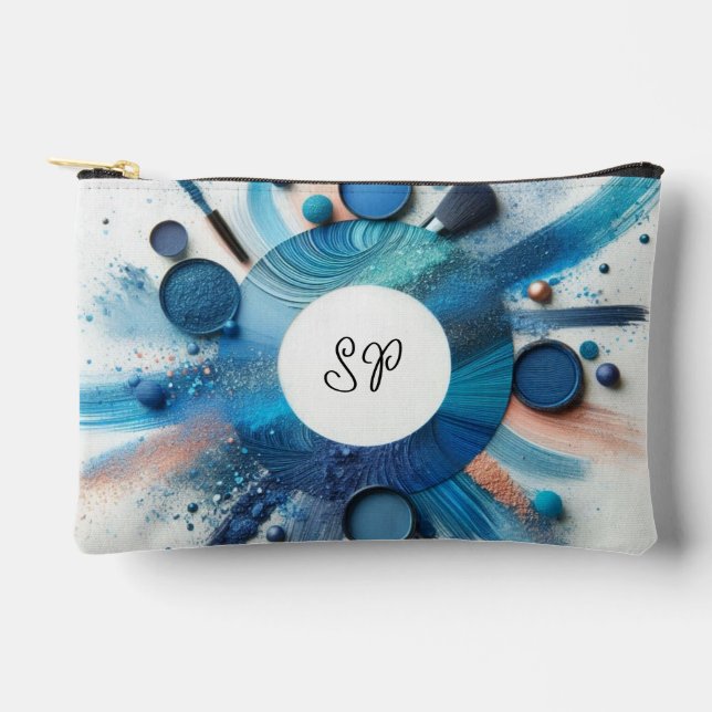 Accessoires Pochette de maquillage à ombre à paupières bleue (Recto)