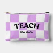 Pochette de professeur à carreaux personnalisable