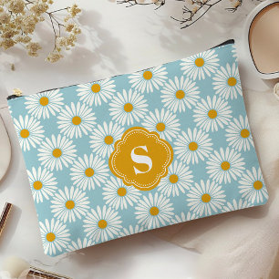 Accessoires Pochette Monogramme à Motif de Marguerite Bleu et
