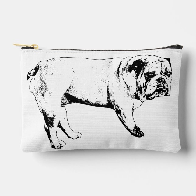 Accessoires Pochette zippée pour Bulldog prêt à ruban (Recto)