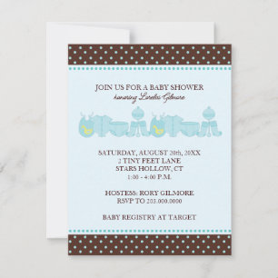 Accessoires pour bébé Invitations de douche {Blue}