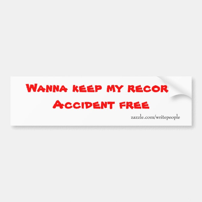 accident free bumper stickers (Devant)