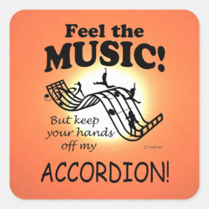 Accordion Sentez Le Sticker Carré De Musique