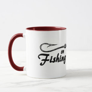 Accroché sur la tasse de pêche