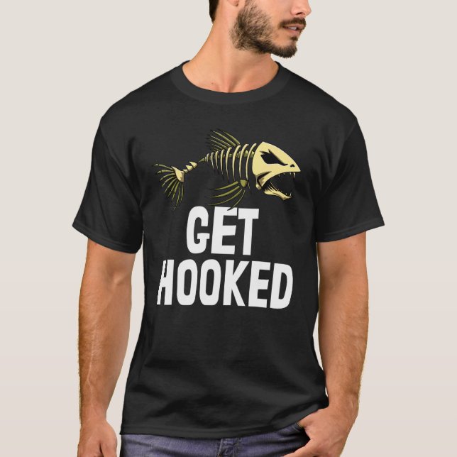 Accrochez S Squelette Os de Poisson T-Shirts Dents (Devant)