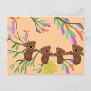Accrochez-vous à Koala ours Carte postale