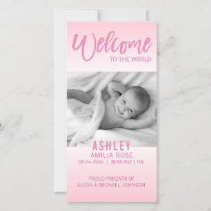 Accueil à la nouvelle PHOTO du faire-part de