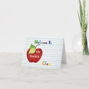 Accueil à l'étudiant de la carte de professeur