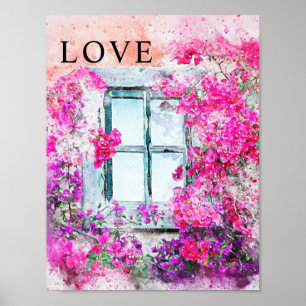 Accueil Aquarelle Bureau Décor Matte Poster