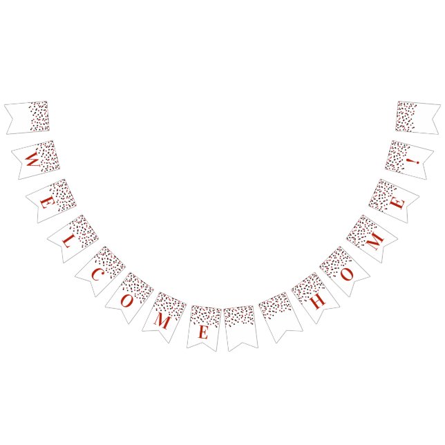 Accueil Bienvenue Bannière Rouge Noir Confetti (Tout)