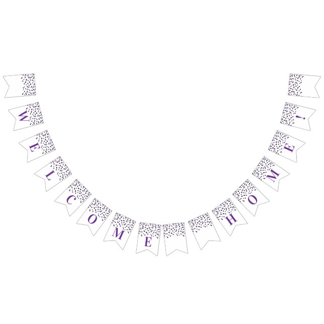 Accueil Bienvenue Bannière violet noir Confetti (Tout)