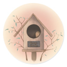 Accueil Birdie - Autocollant de Niche à Oiseaux Bo