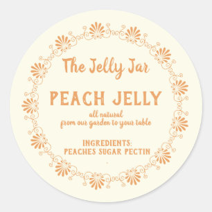 Accueil Canning Business Peach Jelly Étiquette ali