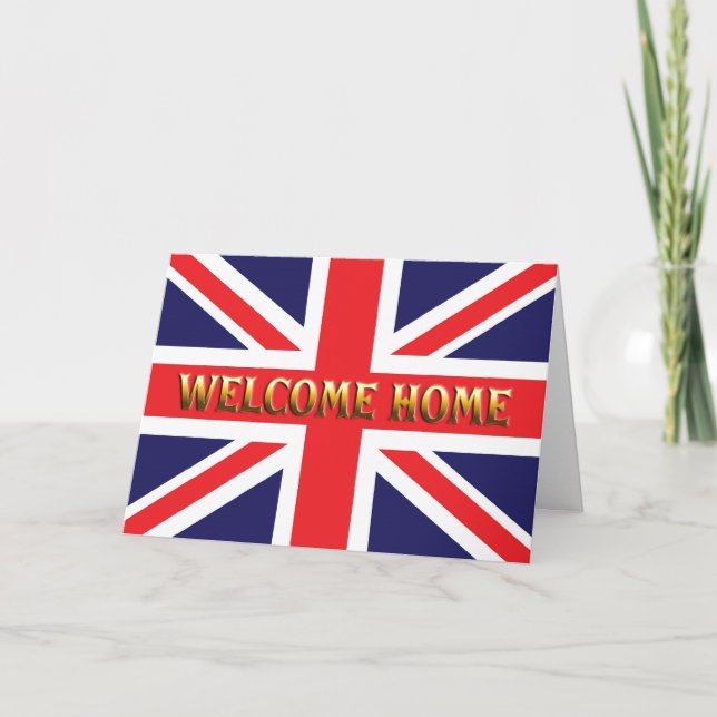 Accueil carte avec Union Jack (Devant)