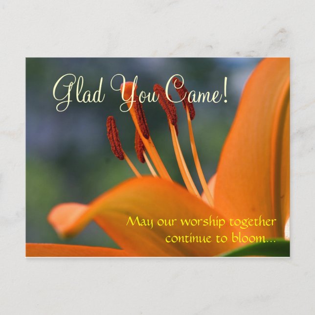 Accueil : Carte Florale "Glad You Came" (Devant)