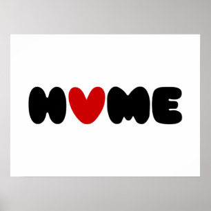 Accueil C'Est Là Que Le Coeur Est Poster