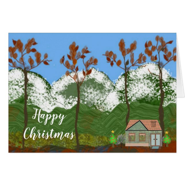 Accueil chaleureux scène d'hiver à Noël (Devant horizontal)