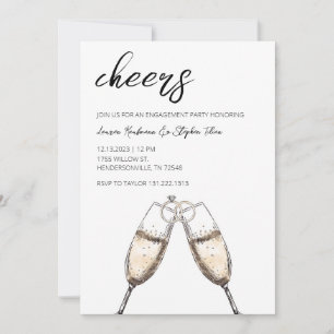 Accueil Champagne Engagement Party Invitation