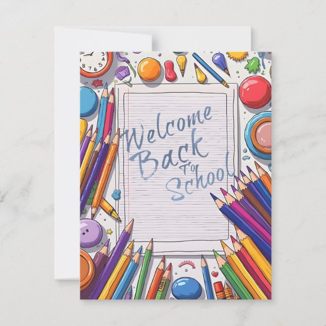 Accueil coloré Retour au design scolaire (Devant)